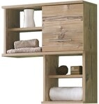 Schildmeyer H&auml;ngeschrank 119998 Isola, 60x20.5x65 cm, silberfichte Dekor