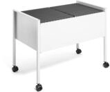 Durable Eco H&auml;ngemappenwagen 100 Duo, grau, aus kratzfestem Stahl, 760 x 592 x...