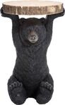 Kare Design Beistelltisch Animal Bear, Schwarz/Braun, 33cm Durchmesser, Couchtisch,