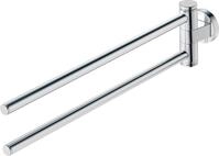 Duravit Handtuchhalter D-Code, zweiarmig, Handtuchhalterung Wandmontage, schwenkbar,