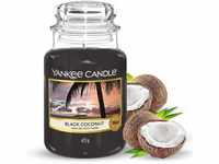 Yankee Candle Duftkerze im Glas (groß) – Black Coconut – Kerze mit langer
