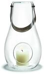 Holmegaard Laterne H29 cm Design with Light aus mundgeblasenem Glas, klar