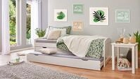 Inter Link - Funktionsbett - Kinderbett - Einzelbett mit Stauraum - Bett mit