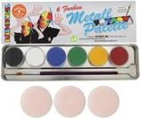Eulenspiegel 206003 - Profi-Aqua Schminke, 6 Farben, Metall-Palette