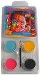 Eulenspiegel - Schmink-Motiv-Set Regenbogentiger, 4 Farben | Mit Pinsel & Anleitung,