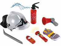 Klein Theo Feuerwehr-Set | 7-teiliges Set mit Helm, Taschenlampe und vielem mehr 