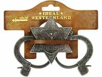 J.G. Schrödel Sheriff Set antik: Western-Set bestehend aus Handschellen und