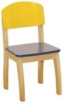 roba Kinderstuhl, Stuhl mit Lehne f&uuml;r Kinder, Holz bunt lackiert, 61,5x32,5x32,5cm,