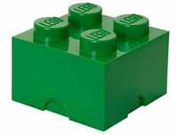 LEGO Aufbewahrungsstein, 4 Noppen, Stapelbare Aufbewahrungsbox, 5,7 l, grün