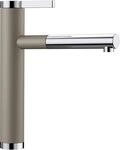 BLANCO LINEE-S | K&uuml;chenarmatur in tartufo/chrom | Hochdruck | Mit herausziehbarem