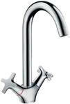 hansgrohe Logis 2-Griff K&uuml;chenarmatur, Komfort-H&ouml;he 220mm mit Schwenkauslauf...