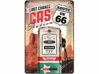 Nostalgic-Art Retro Blechschild, 20 x 30 cm, Route 66 Gas Station –...