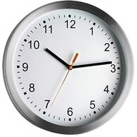 TFA Dostmann Analoge Wanduhr gro&szlig; 30cm, 98.1045, Aluminium-Rahmen, mit