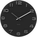 Karlsson KA4401 Wanduhr Vintage Glas Schwarz, Black, 35x35x4.2 cm