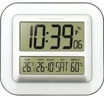 Technoline WS8006 Funkwanduhr mit Temperatur, Hygrometer, 2 Alarmen und
