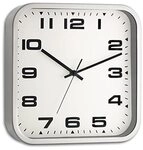 TFA Dostmann Analoge Wanduhr mit Metallrahmen, 60.3013, quadratisches...