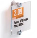 Durable T&uuml;rschild Crystal Sign, 105 x 105 mm, mit bedruckbarer Folieneinlage,