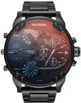Diesel Herrenuhr Mr. Daddy 2.0, Chronographenwerk, 57 mm, schwarzes Edelstahlgeh&auml;use