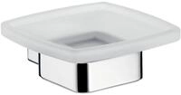 emco loft Seifenhalter, Wandmodell, Kristallglas satiniert, 053000100, Farbe: Chrom