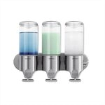 simplehuman BT1029 444 ml dreifach, Spender mit Wandhalterung, Seifenspender