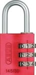 ABUS Zahlenschloss 145/30 Rot - Kofferschloss, Spindschloss u. v. m. -