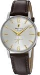 Festina Herrenuhr F20248 Outlet Geh&auml;use aus Edelstahl 316L, silberfarben, Lederband