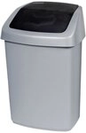 Curver 03986-373-40 Abfallbeh&auml;lter Swing-Top, 25 L, Silber/anthrazit