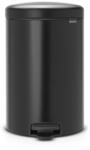 Brabantia 114106 Treteimer mit Inneneimer aus Kunststoff, stahl, matt schwarz, 20