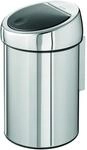 Brabantia Touch Bin 3 L mit Kunststoffeinsatz/Brilliant Steel