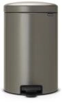 Brabantia 114045 Treteimer mit Inneneimer aus Kunststoff, stahl, Platinum, 20 Liter