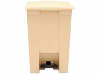 Rubbermaid Commercial Products 12gal HDPE Step On Trash Can - Beige