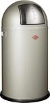 Wesco 175 831 Pushboy Abfallsammler 50 Liter neusilber, 40 x 40 x 75.5cm