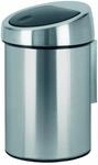 Brabantia Touch Bin 3L mit Kunststoffeinsatz - Matt Steel Fingerprint Proof