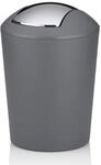 kela Kosmetikeimer grau 1,7l, Minim&uuml;lleimer Badezimmer mit Schwingdeckel,