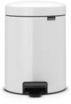 Brabantia Treteimer mit Inneneimer aus Kunststoff, Stahl, 5 Liter, Wei&szlig;, 5L