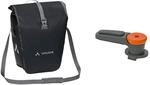 VAUDE Radtasche Aqua Back Single, Black, One Size, 124130100 & Haifischzahn, QMR Rail