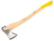 OCHSENKOPF Universal Gold-Forstaxt, Hickory-Holzgriff, Schneidenschutz, polierte