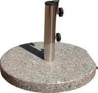 Siena Garden Granitschirmst&auml;nder, 40 kg, rund &Oslash; 50 cm Edelstahlrohr, mit...