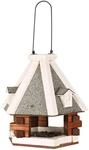 Trixie 5577 natura Futterhaus zum H&auml;ngen, &oslash; 36 &times; 35 cm, braun/wei&szlig;
