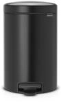 Brabantia 113741 Treteimer mit Inneneimer aus Kunststoff, stahl, matt schwarz, 12