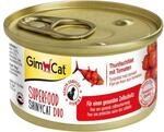 GimCat Superfood ShinyCat Duo Thunfisch mit Tomaten - Katzenfutter mit saftigem Filet