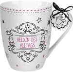 Sheepworld Tasse mit Spruch Heldin des Alltags | Kaffeetasse, Porzellan, 30 cl