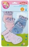 Heless 170 - S&ouml;ckchen f&uuml;r Puppen, in den Pastellfarben wei&szlig;, rosa und blau, 3