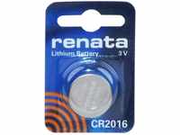 Renata Unisex – Erwachsene Cr 2016 Knopfbatterie, Silber, One Size