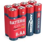ANSMANN Red Alkaline Batterie Mignon AA LR6 Longlife Alkalibatterie (8er Shrink)