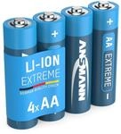 ANSMANN Extrem Lithium Batterie AA Mignon 1,5V, 4 St&uuml;ck, Einwegbatterien, LR6 FR6
