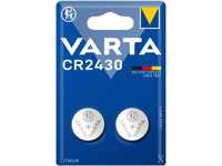 VARTA Batterien Knopfzelle CR2430, 2 Stück, Lithium Coin, 3V, kindersichere