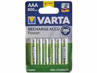 VARTA Batterien AAA, wiederaufladbar, 6 Stück, Recharge Accu Power, Akku, 800...