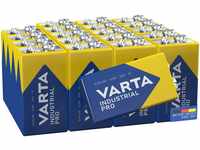VARTA Batterien 9V Blockbatterie, 20 Stück, Industrial Pro, Alkaline Batterie,