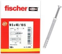 fischer Nageld&uuml;bel N 5x40/15 S (100) - 100 St&uuml;ck - Art.-Nr. 50351, grau